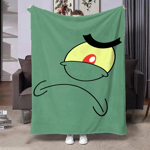 Plaid Bob l'Éponge : visage géant de Plankton