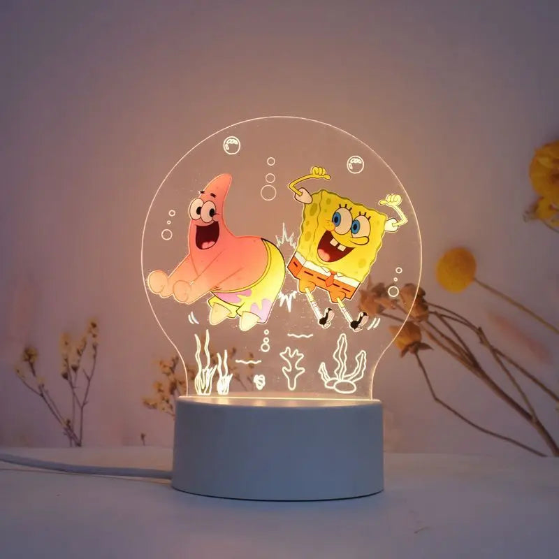 LED-Nachtlicht SpongeBob Schwammkopf – fröhliches Rennen