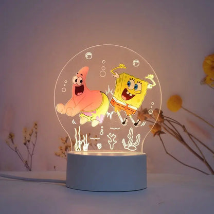 LED-Nachtlicht SpongeBob Schwammkopf – fröhliches Rennen