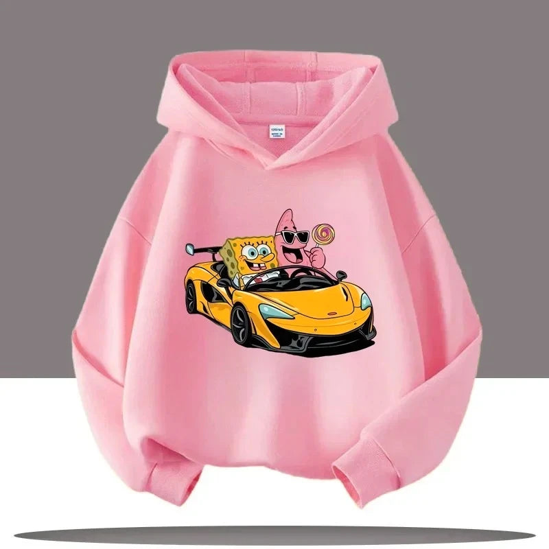 Sweat rose Bob l'Éponge : road trip à Bikini Bottom