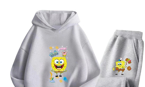 SpongeBob Jogginganzug - Grau meliert (Komplettset)