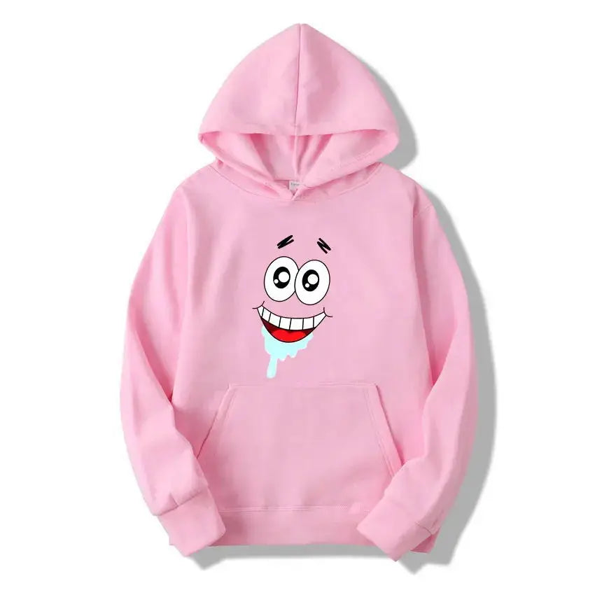 Hoodie rose Bob l'Éponge : Patrick qui bave