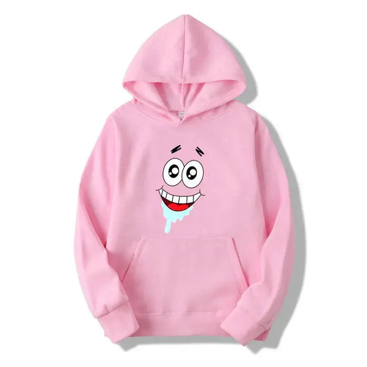 Hoodie rose Bob l'Éponge : Patrick qui bave