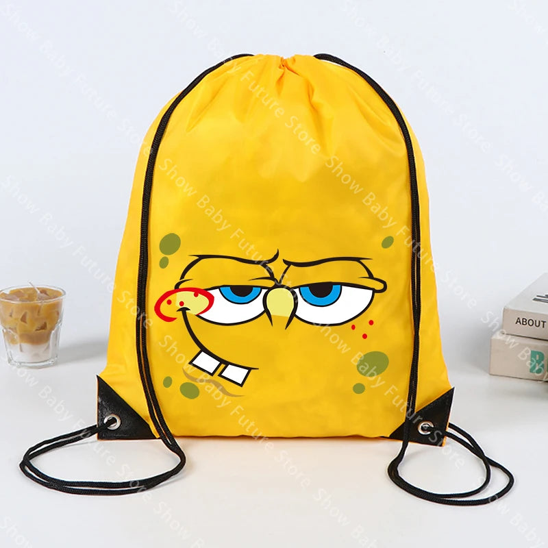 SpongeBob Rucksack – Gelber Kordelzug-Turnbeutel
