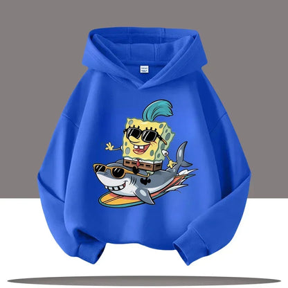 Hoodie Hellgrau meliert SpongeBob - Gary & Bob