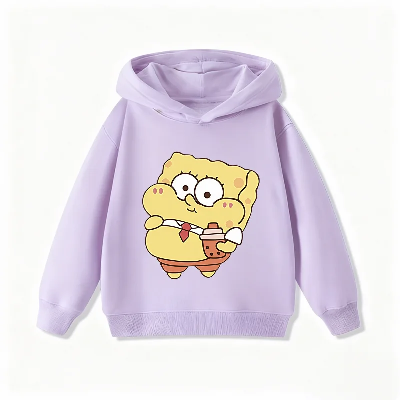 Hoodie violet Bob l'Éponge : repas heureux