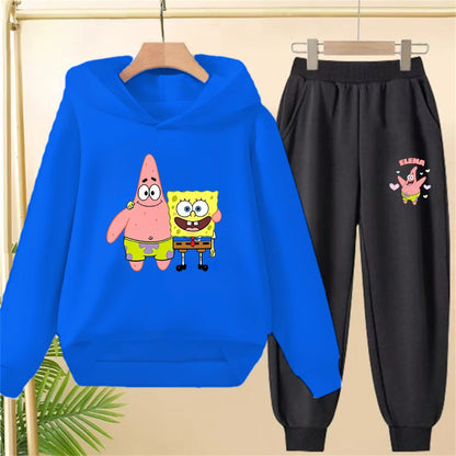 Graues SpongeBob Schwammkopf Set – Schlichtes Design (Oberteil & Unterteil)