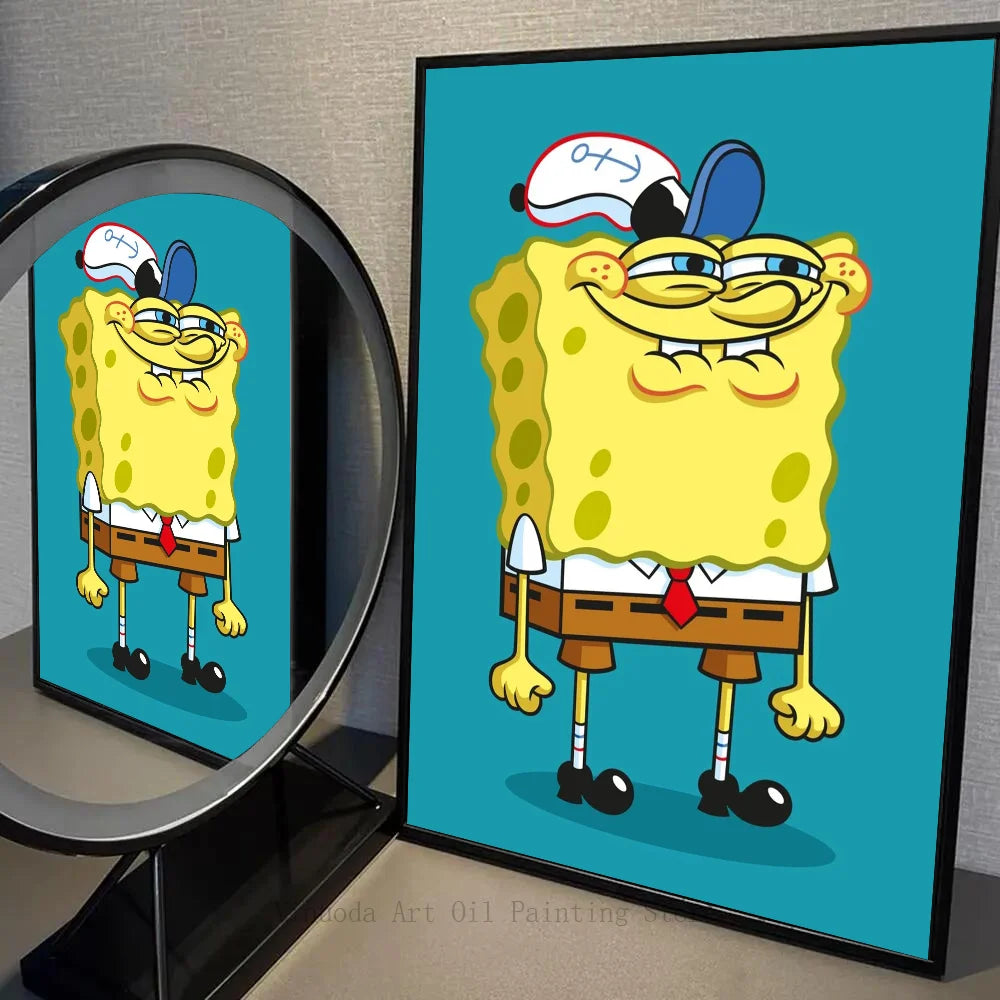 Poster Bob l'Éponge : Bob au regard suspect