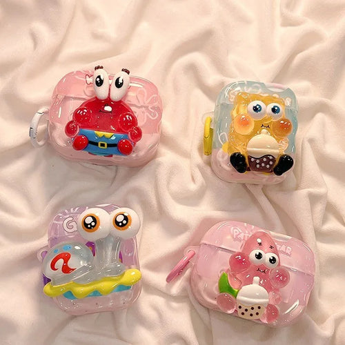 Coque AirPods Bob l'Éponge : personnage en 3D