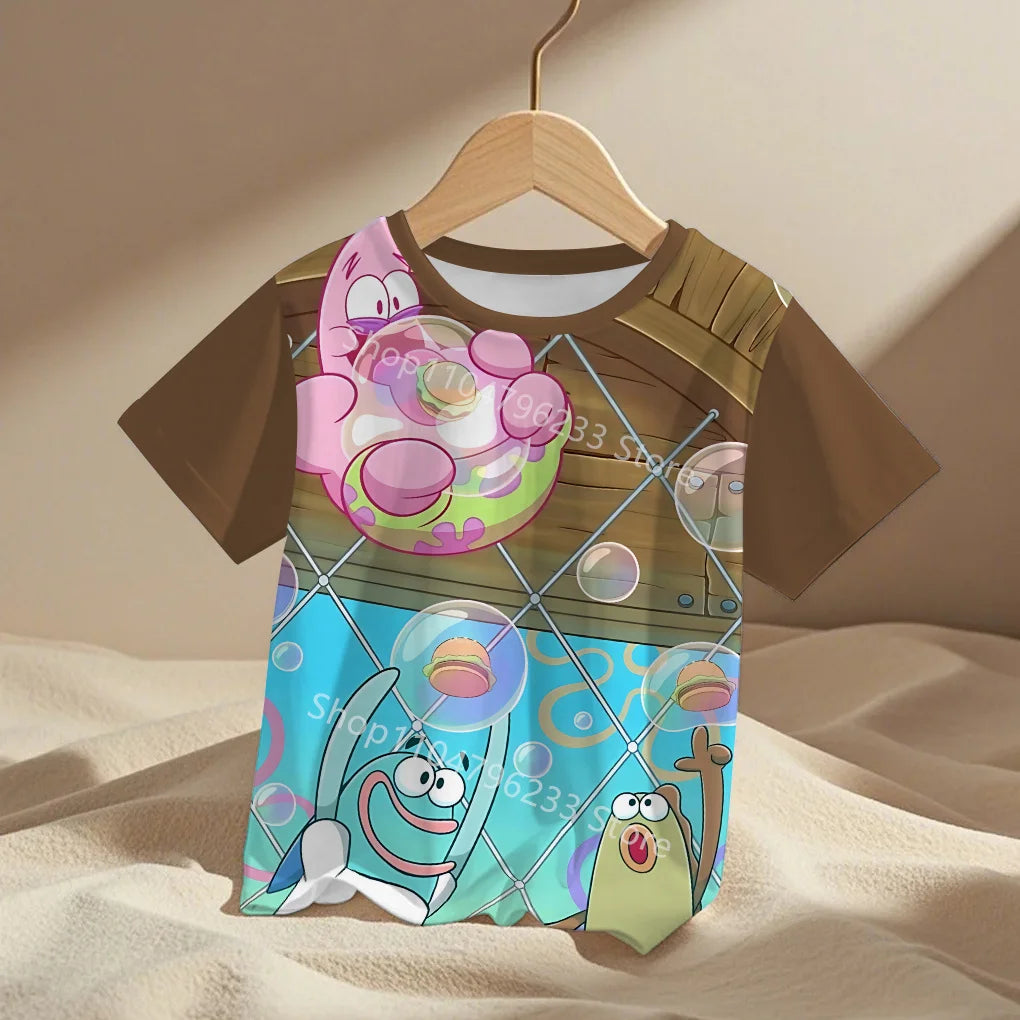T-shirt Bob l'Éponge : bulles en effet 3D