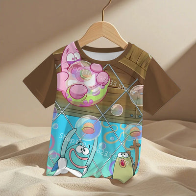 T-shirt Bob l'Éponge : bulles en effet 3D