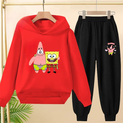 Graues SpongeBob Schwammkopf Set – Schlichtes Design (Oberteil & Unterteil)