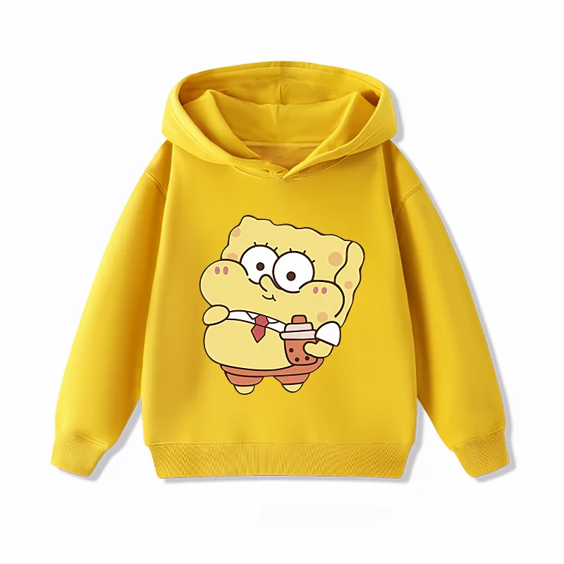 Sweat jaune Bob l'Éponge : fan de burgers