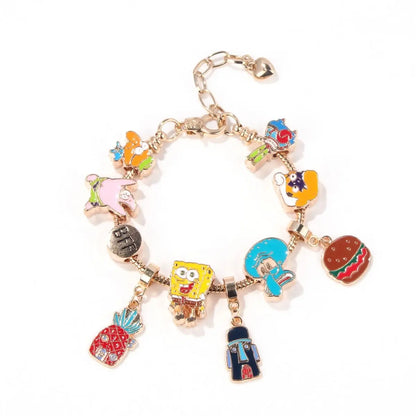 Gliederarmband SpongeBob Schwammkopf – vergoldete Charms