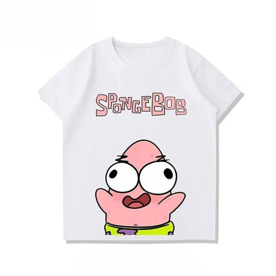 T-shirt blanc Bob l'Éponge : Patrick étonné