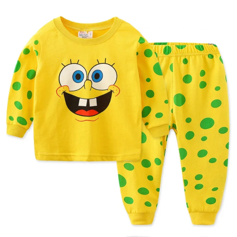 Pyjama Bob l'Éponge : motif à pois verts