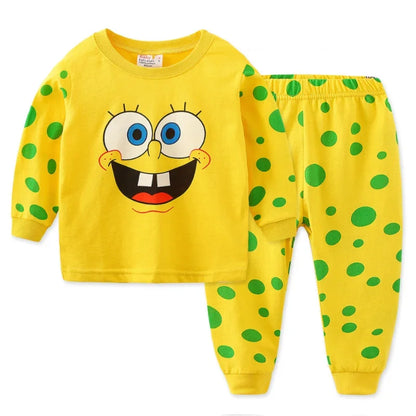 Pyjama Bob l'Éponge : motif à pois verts