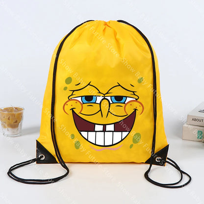 SpongeBob Rucksack – Gelber Kordelzug-Turnbeutel