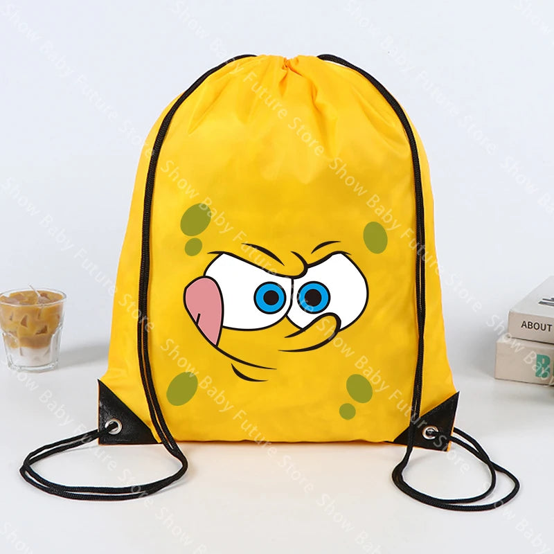 SpongeBob Rucksack – Gelber Kordelzug-Turnbeutel