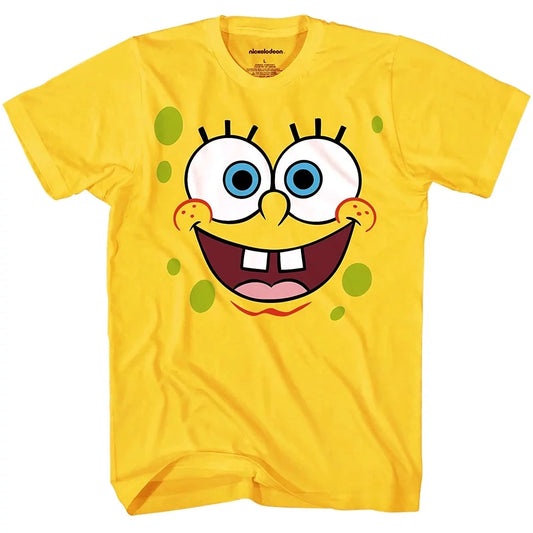 T-shirt jaune Bob l'Éponge : visage au grand sourire