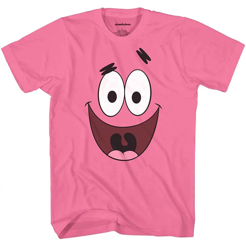 T-shirt rose Bob l'Éponge : visage de Patrick Star