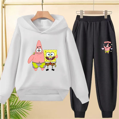 Ensemble gris Bob l'Éponge : design épuré, haut et bas