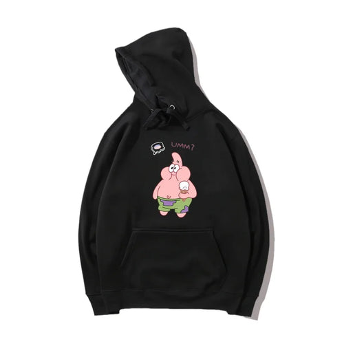 Sweat noir Patrick l'Étoile : pause déjeuner et snack