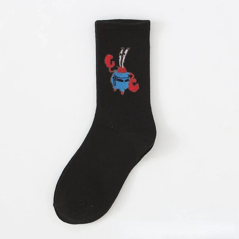 Chaussettes noires Bob l'Éponge : Mr. Krabs
