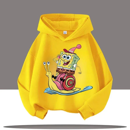 Hoodie Hellgrau meliert SpongeBob - Gary & Bob