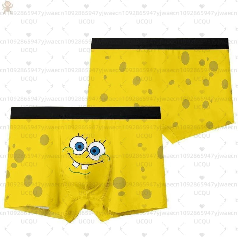 Boxer jaune Bob l'Éponge : modèle classique