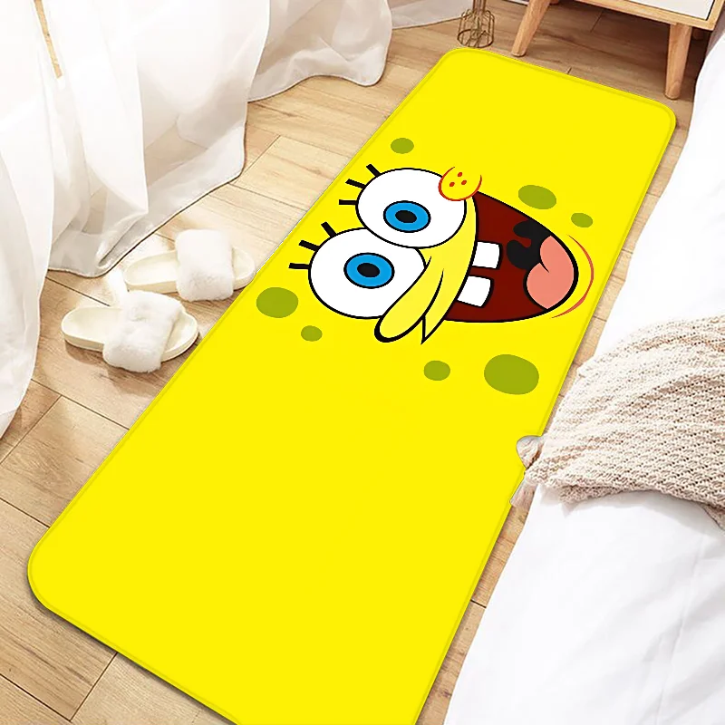 Tapis de couloir Bob l'Éponge : gros plan sur un visage rieur