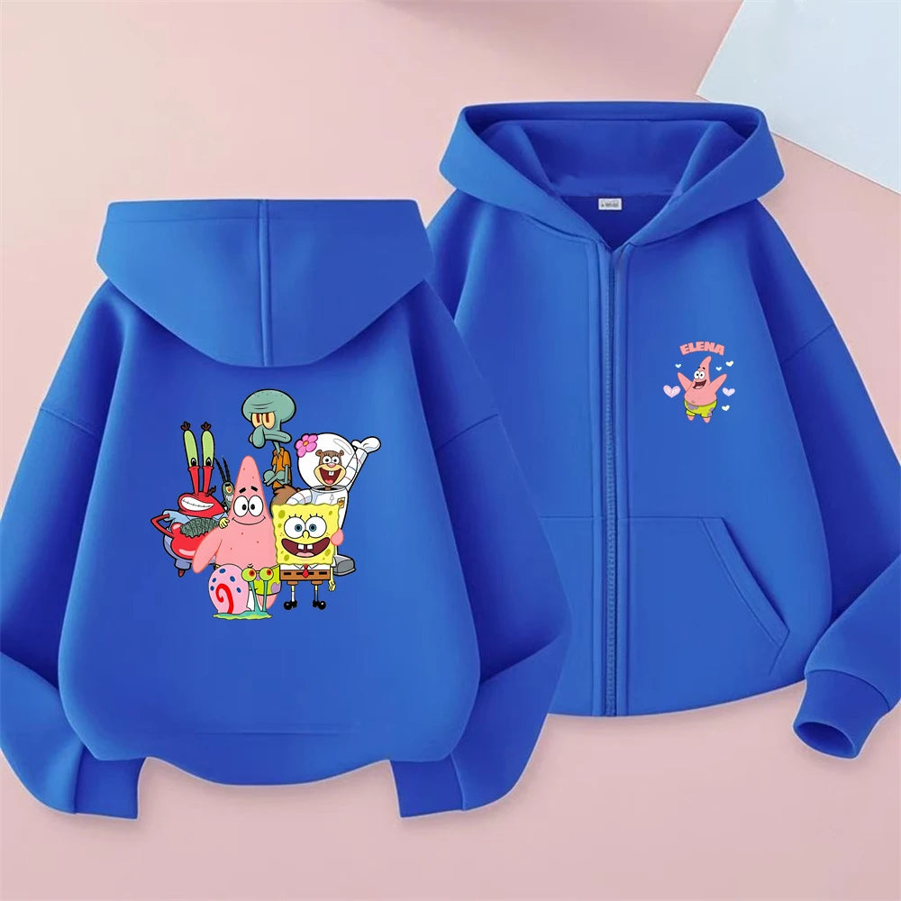 Kinder-Sportjacke SpongeBob Schwammkopf – Königsblau