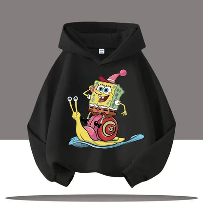 Hoodie Hellgrau meliert SpongeBob - Gary & Bob