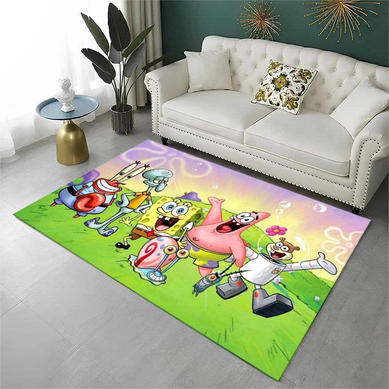 Tapis Bob l'Éponge : l'équipe de Bikini Bottom