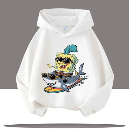 Hoodie Hellgrau meliert SpongeBob - Gary & Bob