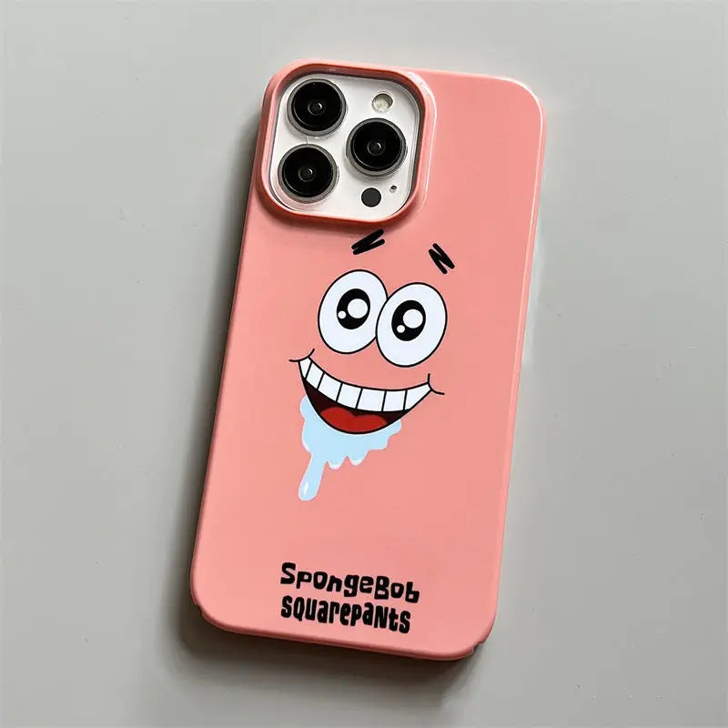 Coque iPhone Patrick : rose poudré, Patrick qui bave