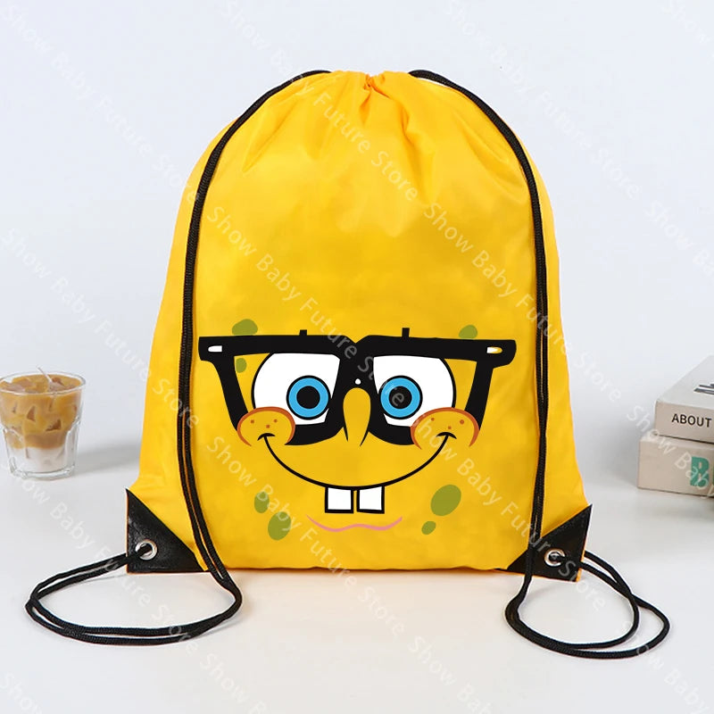 SpongeBob Rucksack – Gelber Kordelzug-Turnbeutel