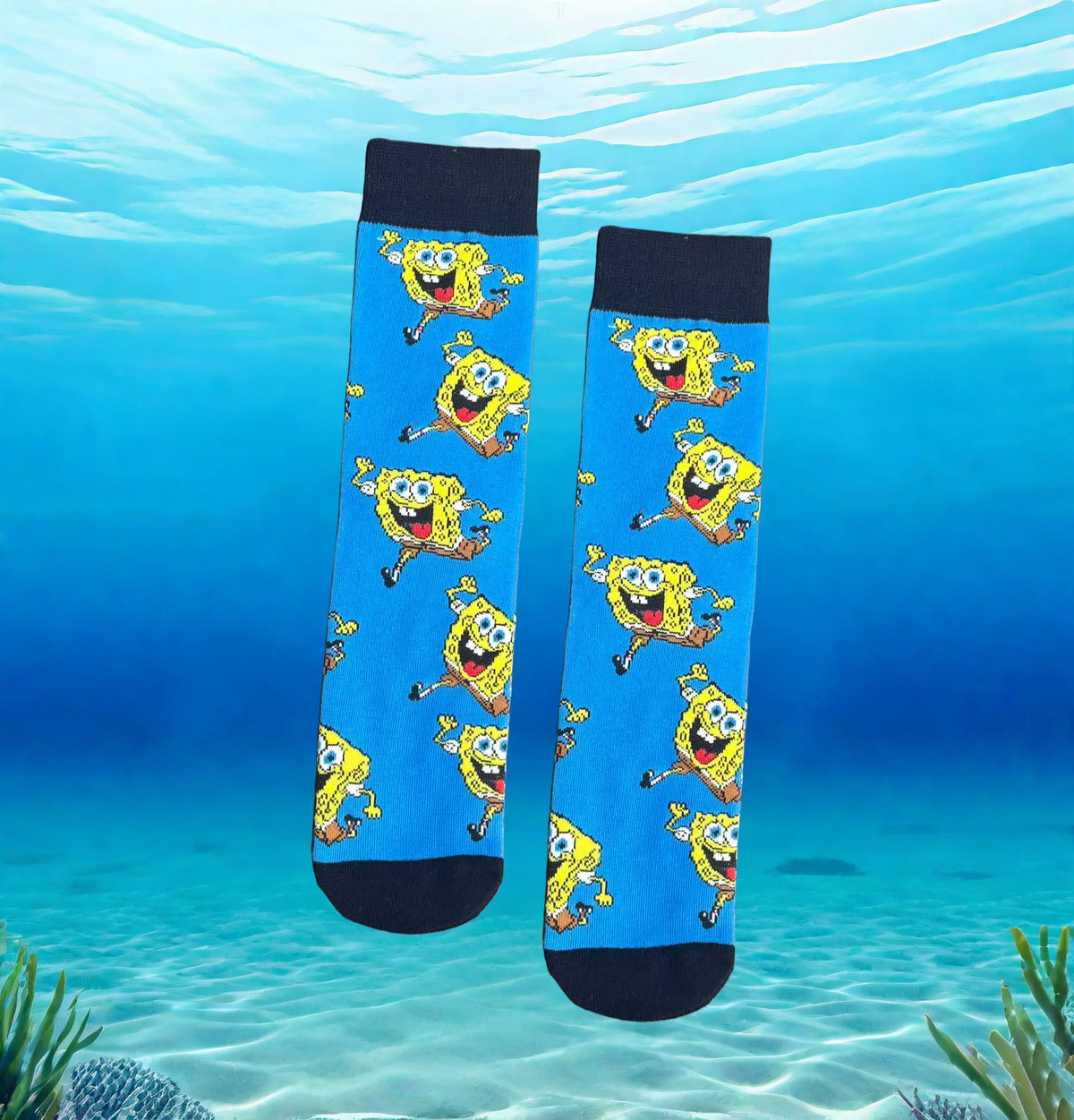 Chaussettes Bob l'Éponge : bulles joyeuses