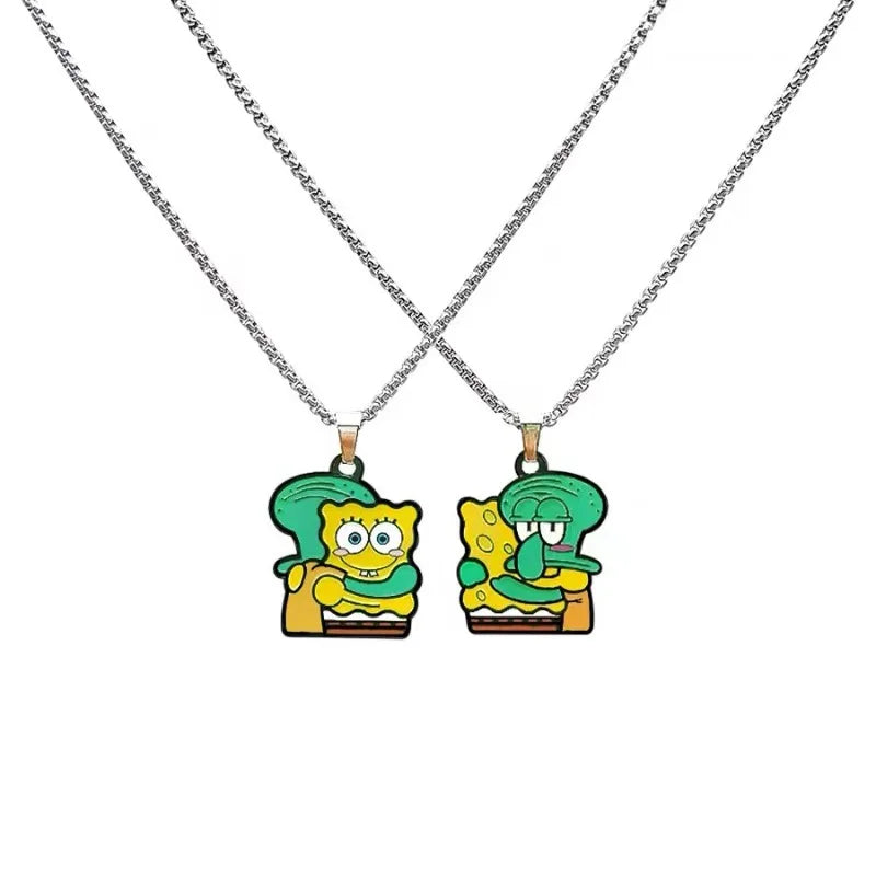 Spongebob Pärchen-Halsketten – Duo Anhänger