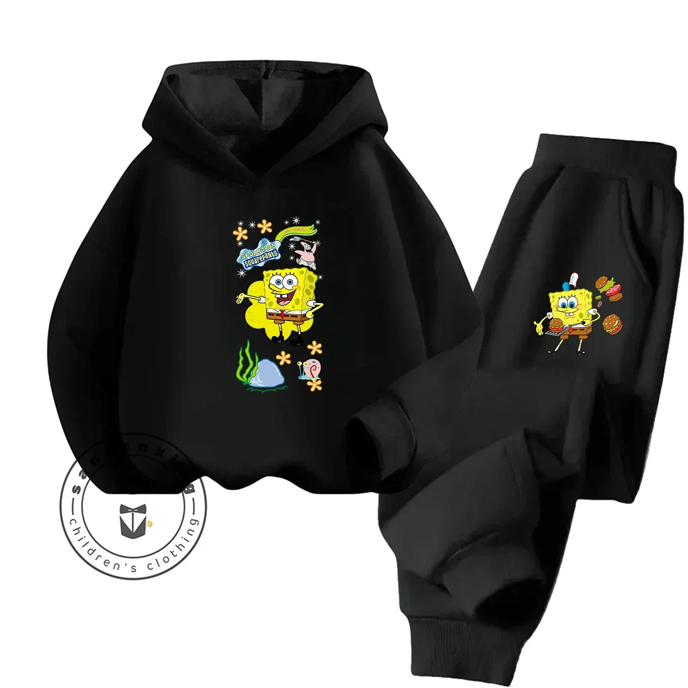 Ensemble survêtement Bob l'Éponge : total look noir