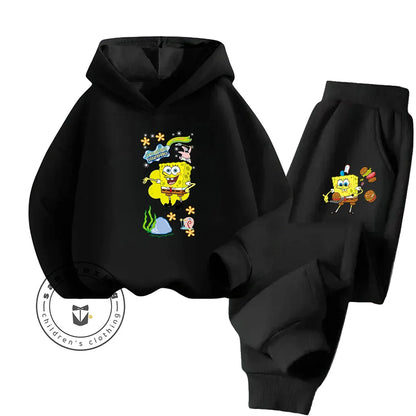 Ensemble survêtement Bob l'Éponge : total look noir
