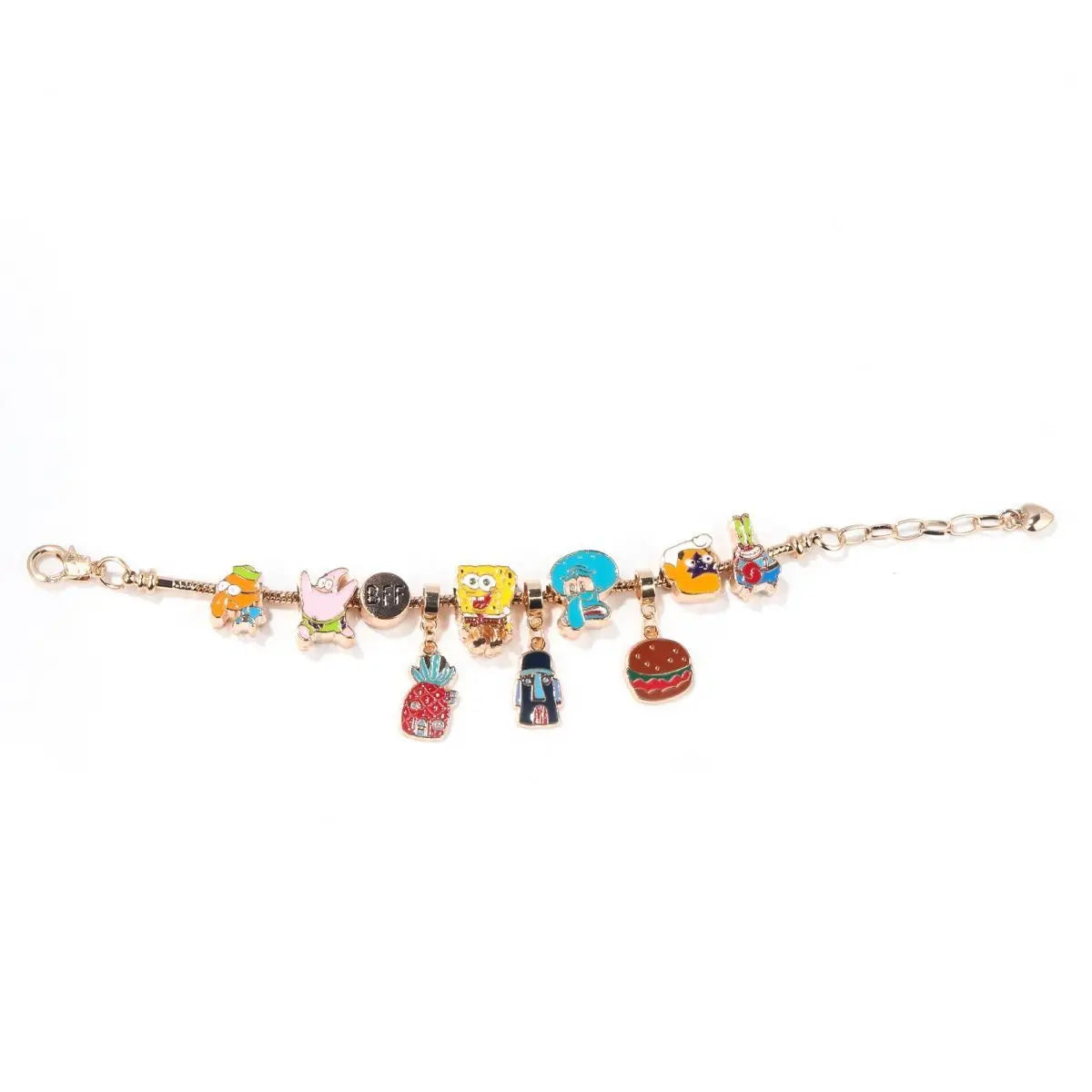 Gliederarmband SpongeBob Schwammkopf – vergoldete Charms