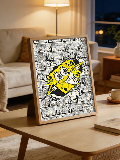 Puzzle Bob l'Éponge : style manga noir et blanc