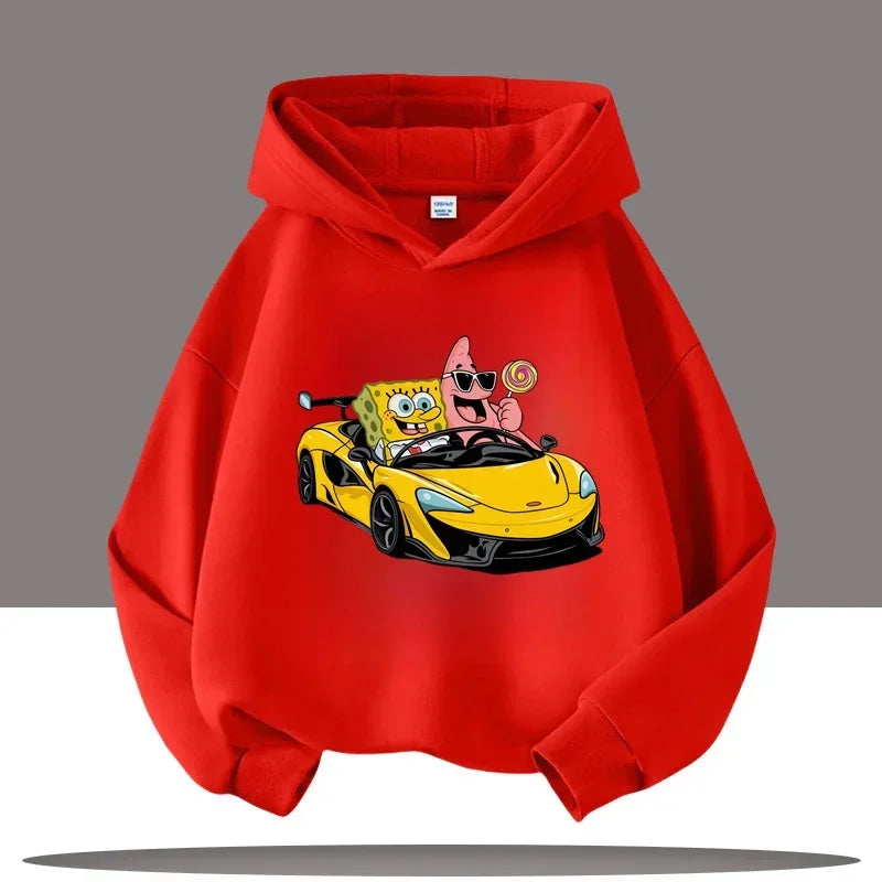 Hoodie Hellgrau meliert SpongeBob - Gary & Bob