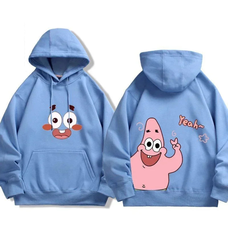 Sweat à capuche bleu ciel Bob l'Éponge : Patrick Star