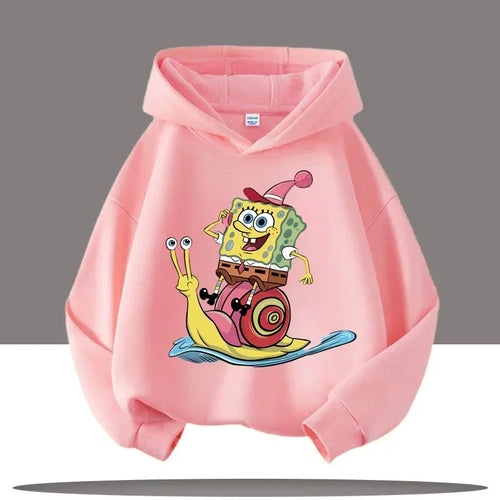Pull rose Bob l'Éponge : Gary et Bob, motif mignon