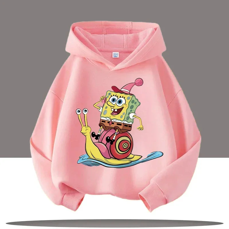 Hoodie Hellgrau meliert SpongeBob - Gary & Bob