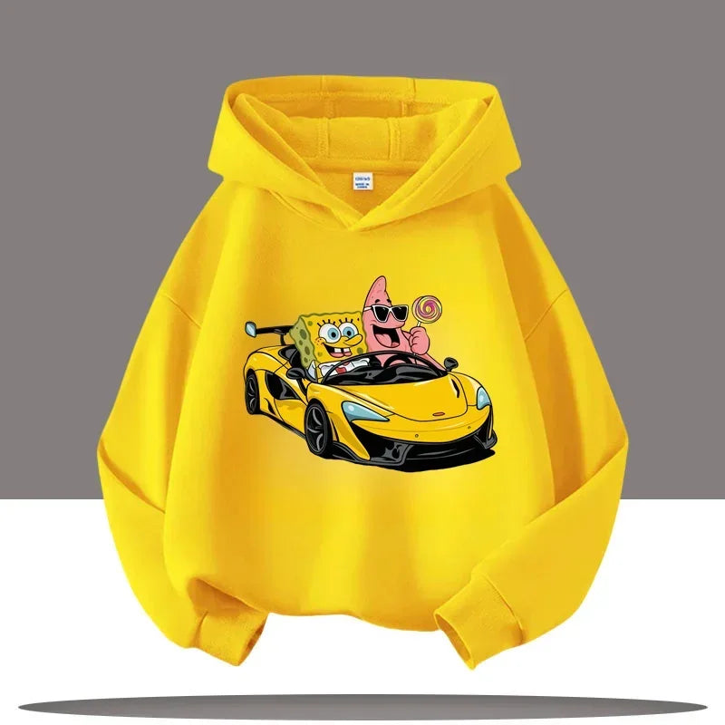 Hoodie Hellgrau meliert SpongeBob - Gary & Bob