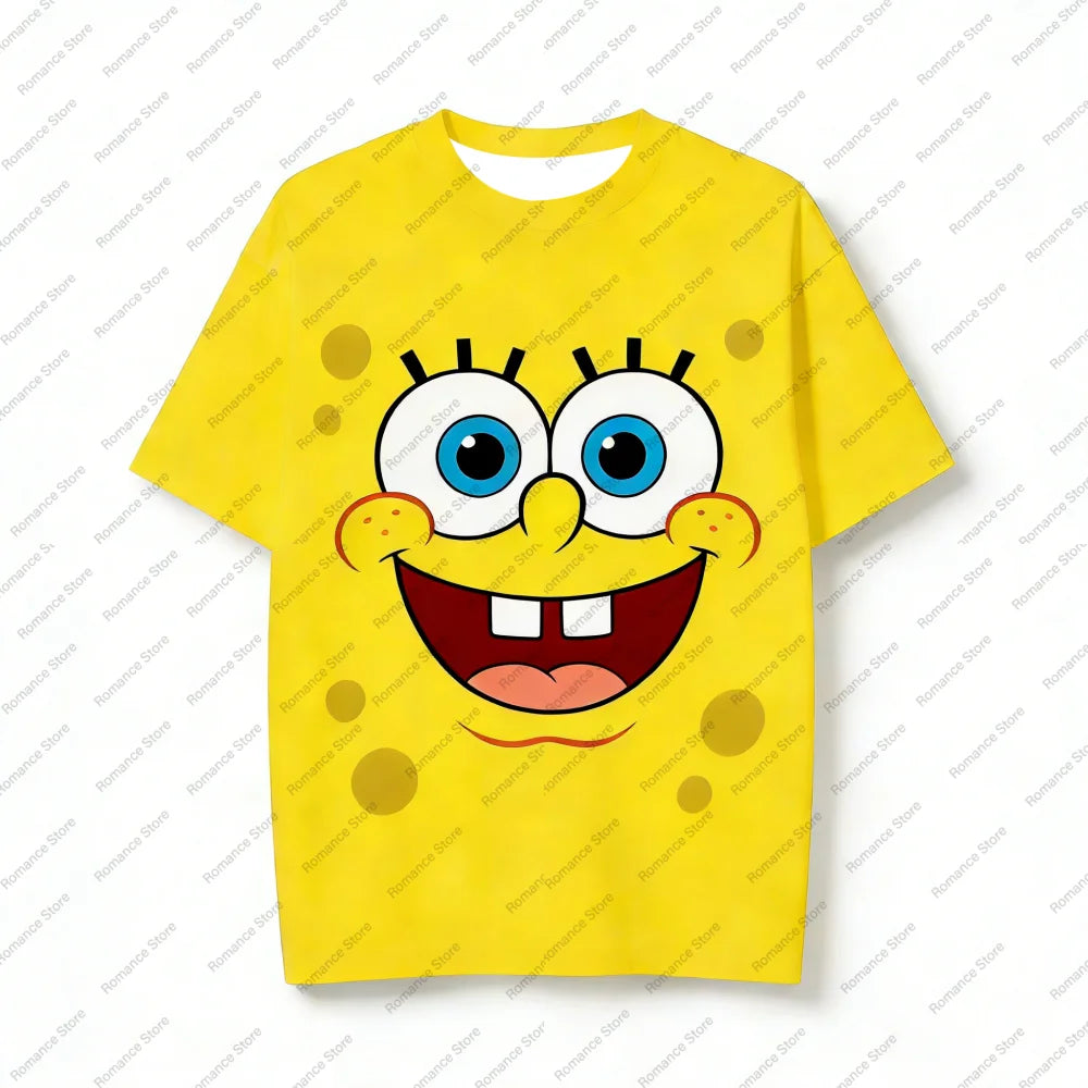 T-shirt de pyjama Bob l'Éponge : visage joyeux, haut seul