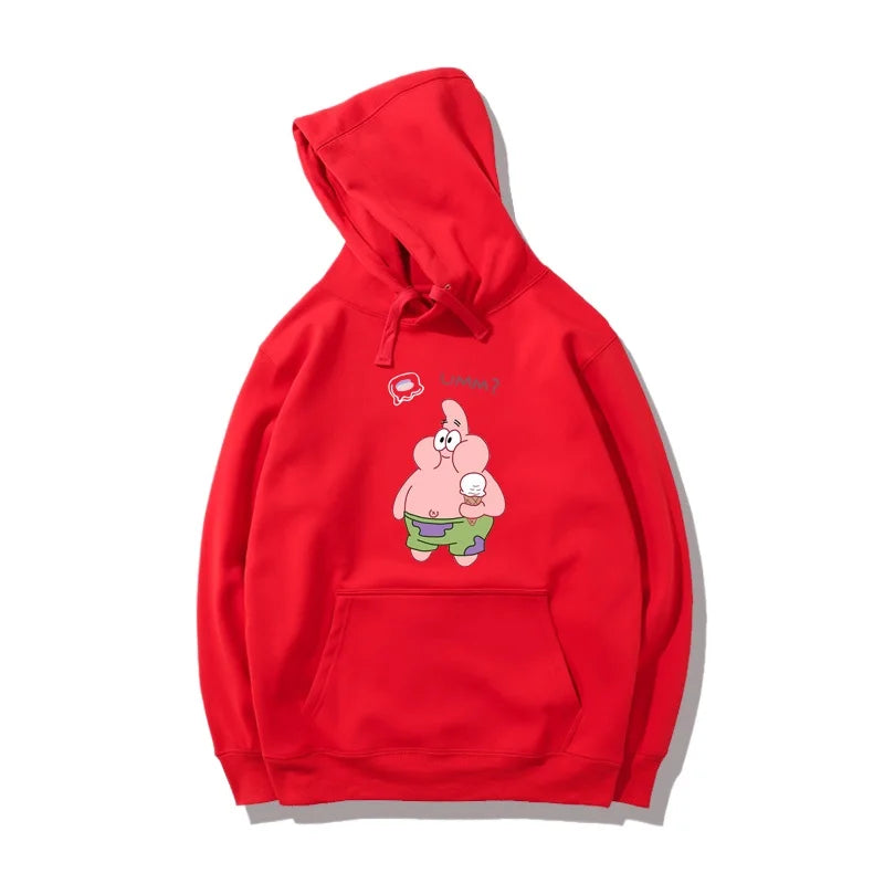 Sweat rouge Patrick l'Étoile : fan de pâtés de crabe